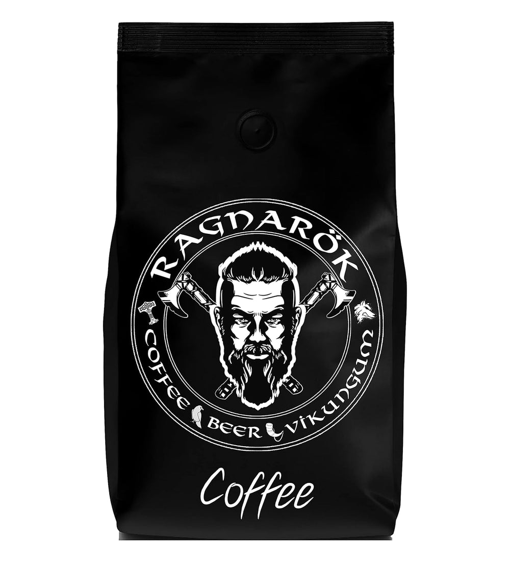 C&T "Ragnarök Coffee" café à rôtir nordique | 1000g d'oie de Bohne | comme Espresso & Cafe Crema trinkbar | kräftig + würzig + aromatique | 100% naturel avec de la caféine