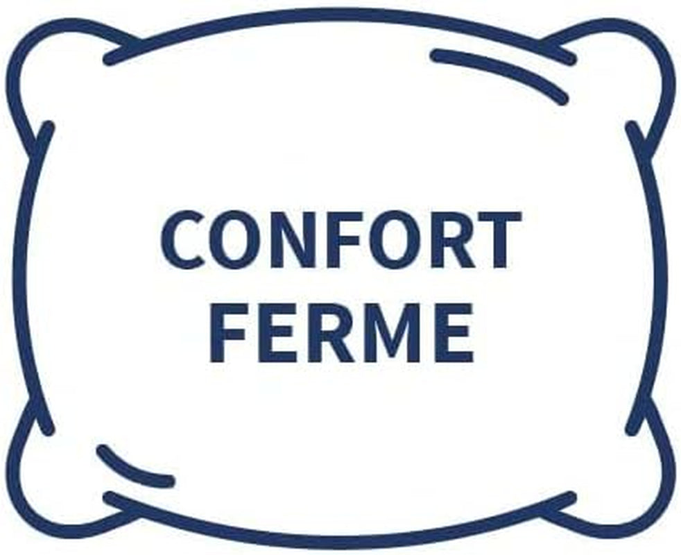 Bleu Câlin Lot de 2 Oreillers Confort Ferme "Alaska", Super Garnissage, Enveloppe Percale 100% Coton, Blanc, 65 X 65 cm Forme Carrée Naty Shop Oreillers Standard