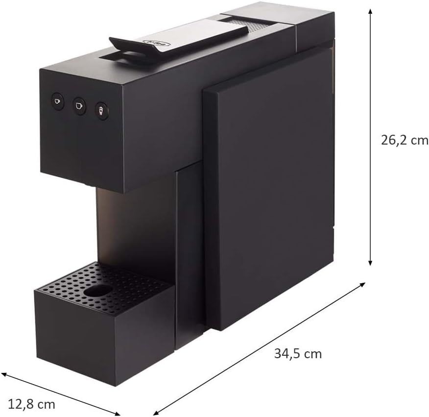 Machine à expresso avec capsules K-FEE SQUARE pour café, thé et cacao | Expresso compact | Chauffage rapide | Réservoir d'eau de 0,8 l | 19 barres | Noir piano