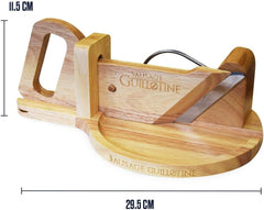 Coupe-saucisses traditionnel - Guillotine à saucissons - 30 X 19 X 12 Cm - Broyeurs et Trancheuses en bois massif Naty Shop