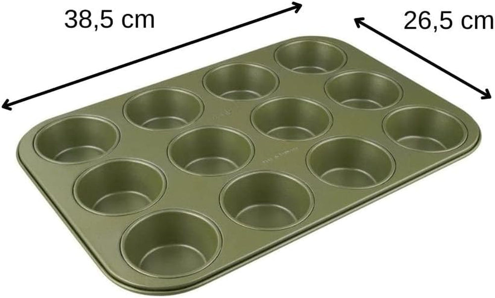 Zenker Muffinform Für 12 Stück – Ressourcenschonende Und Klimaneutrale Backform Für Muffins Und Cupcakes – 12Er Muffinblech Mit Veganer Antihaftbeschichtung Moules et plaques pour la pâtisserie Naty Shop
