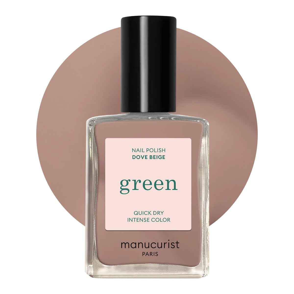 Manucurist Green - Vernis à ongles Rosy Beige Shell Beige - Vernis à ongles à séchage rapide - Ongles DIY - Vegan 12-Free - À base de plantes - Vernis à ongles - Fabriqué en France