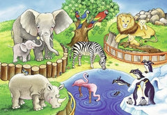 Ravensburger Puzzle pour enfants - 07602 Animaux au zoo - Puzzle pour enfants à partir de 3 ans, avec Puzzle 2X12 pièces Naty Shop