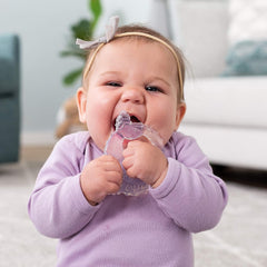 Infantino 316564-01 Anneaux de dentition transparents Infantino - Anneau de dentition souple, en matériau non toxique, pour le développement sensoriel et le soutien de la dentition, multicolore