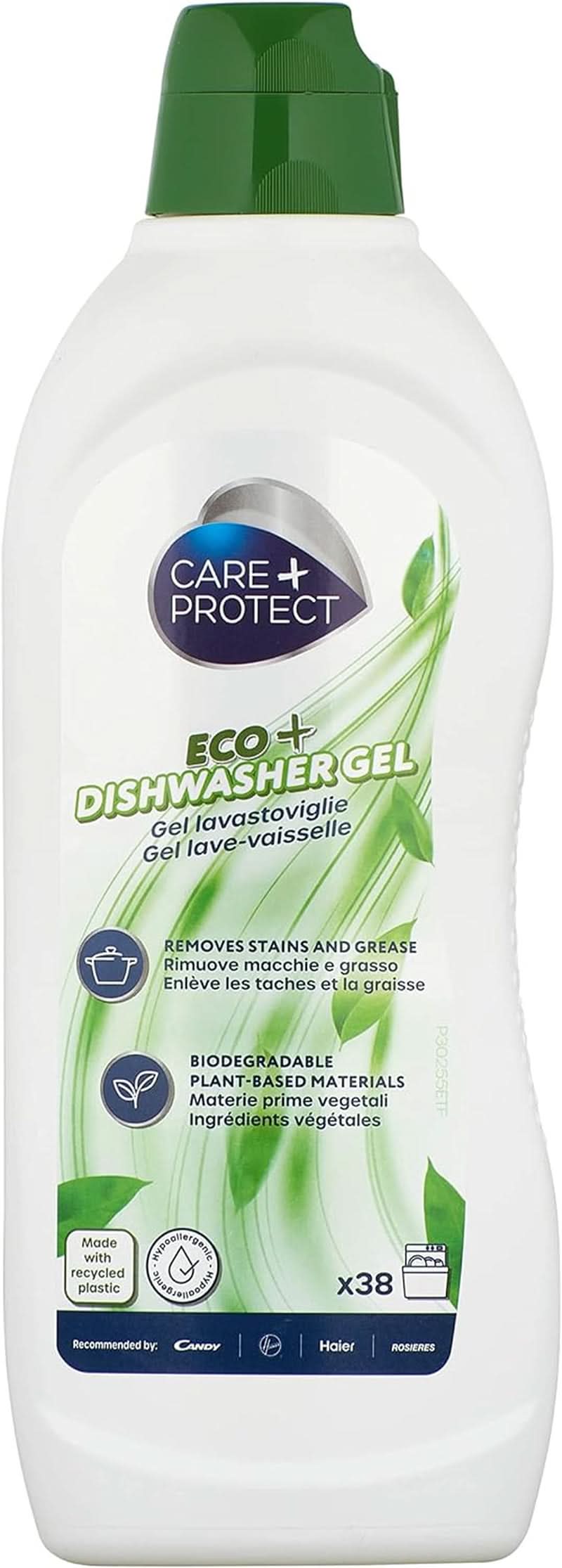 CARE + PROTECT - Gel ecologic pentru mașina de spălat vase, hipoalergenic, 650 ml Naty Shop Gel Eco+ pentru mașină de spălat vase