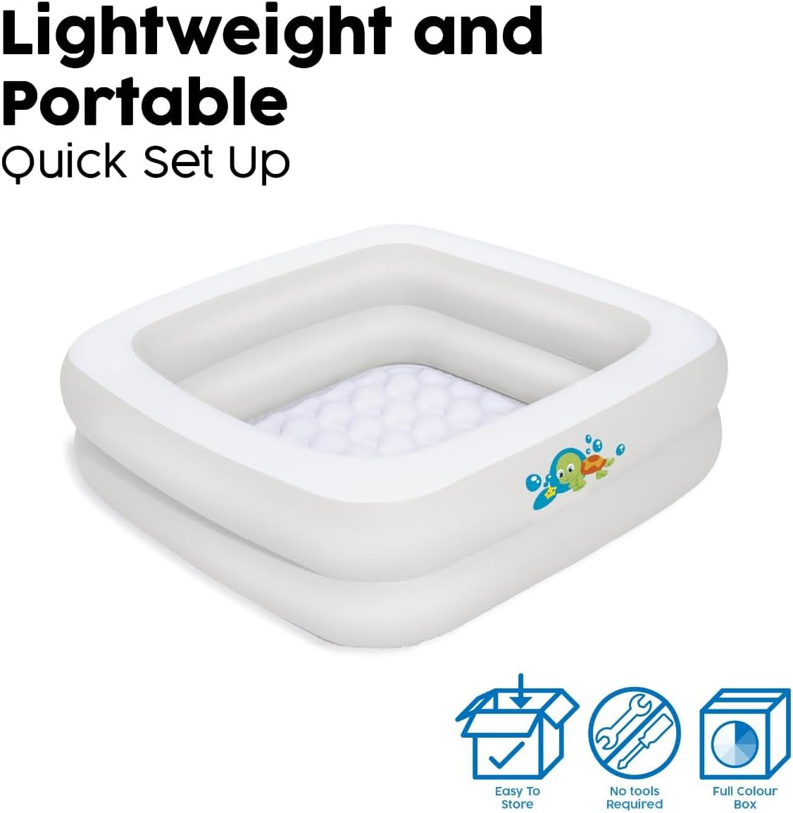 Bestway 51116 - Baignoire bébé 86x86x25cm, Assortie