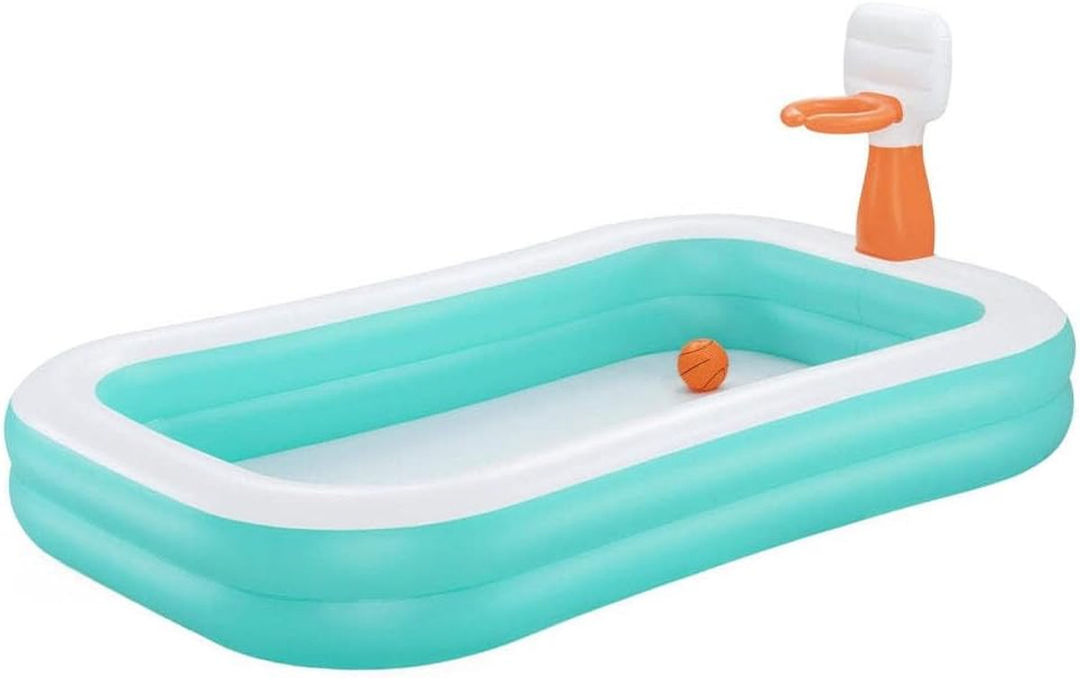 Piscine Bestway Family Dunk N' Splash avec paniers de basket 251 x 168 x 102 cm