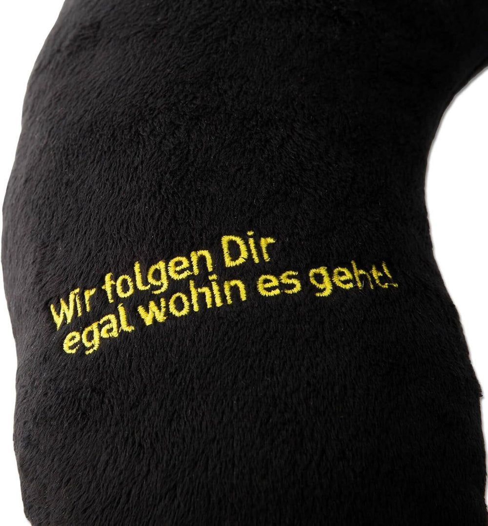 Oreiller cervical Borussia Dortmund unisexe Bvb Nakkepude, noir/jaune, 34 x 31 5 cm EU oreillers de voyage Naty Shop