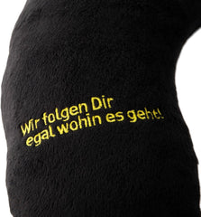 Oreiller cervical Borussia Dortmund unisexe Bvb Nakkepude, noir/jaune, 34 x 31 5 cm EU oreillers de voyage Naty Shop