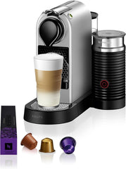 Machine à expresso avec capsules Nespresso XN761B Citiz&Milk | Mode veille automatique | 1260 watts | Capacité du réservoir d'eau : 1 l | Pression de la pompe : 19 bars | Argent