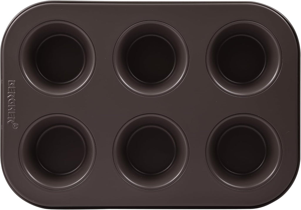 BERGNER BAKING LOVERS - Set Von 2 X 6 Cup Muffinformen - Kohlenstoffstahl Mit Ilag Essential, PFOA Frei, Leicht Zu Reinigen Matrite si tavi pentru copt Naty Shop