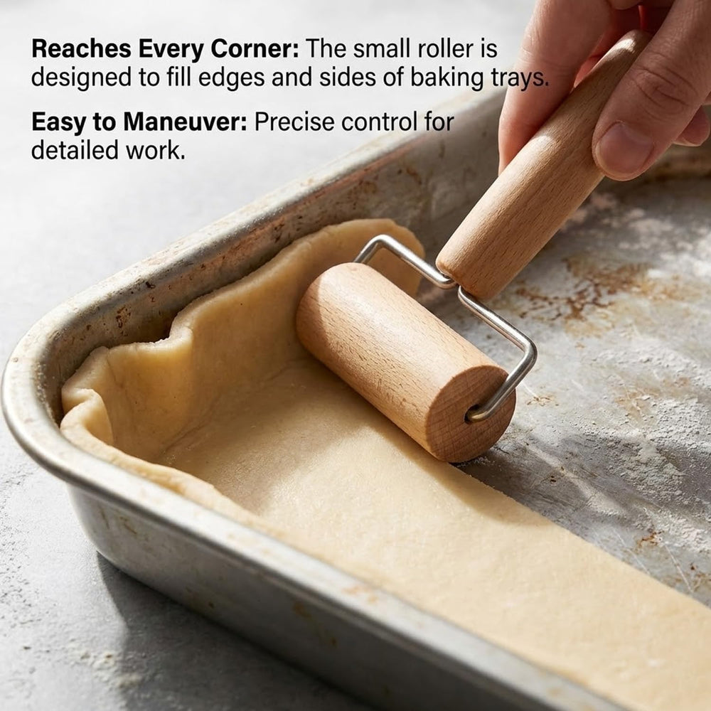 Rouleau à pâtisserie, rouleau à pâtisserie, rouleau à pâtisserie en bois, adapté à la cuisson et à la cuisine à domicile, tortilla, pizza, biscuits