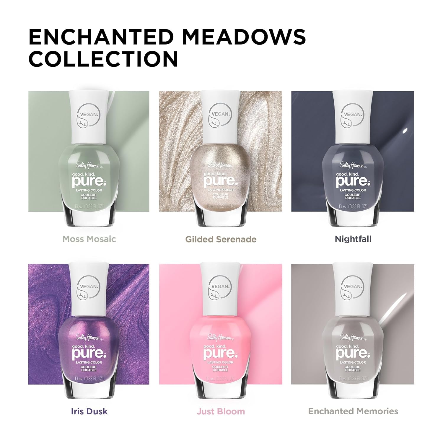 Good, Kind, Pure Iris Dusk, formule végétalienne, ultra brillant, séchage rapide, 10 ml