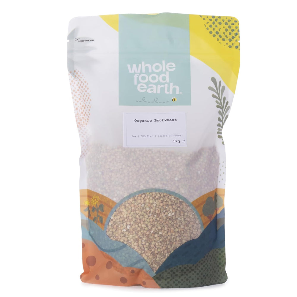 Sarrasin biologique Wholefood Earth - 3 kg - Sans OGM - Végétalien - Riche en fibres - Certifié biologique