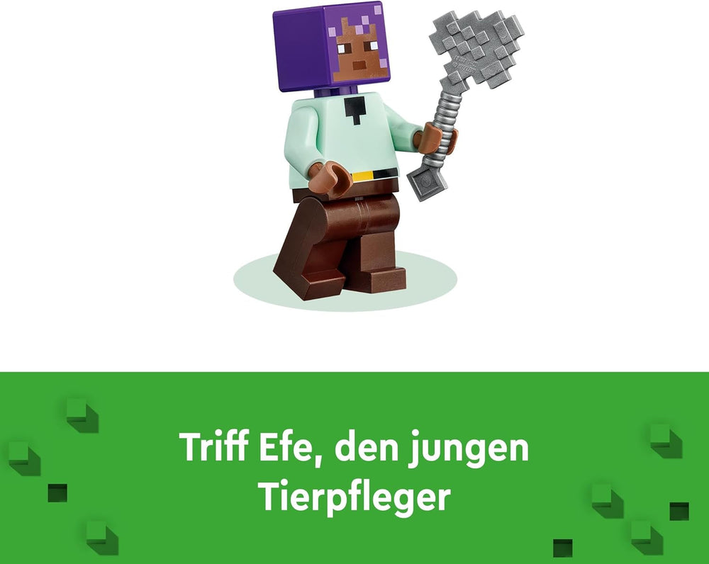 Figurine multi-animaux LEGO Minecraft Animal Sanctuary pour filles et garçons de 7 ans, cadeau pour enfants, ensemble de modèles de briques Biome des plaines 21253 Ensembles de construction Besuche den LEGO-Store