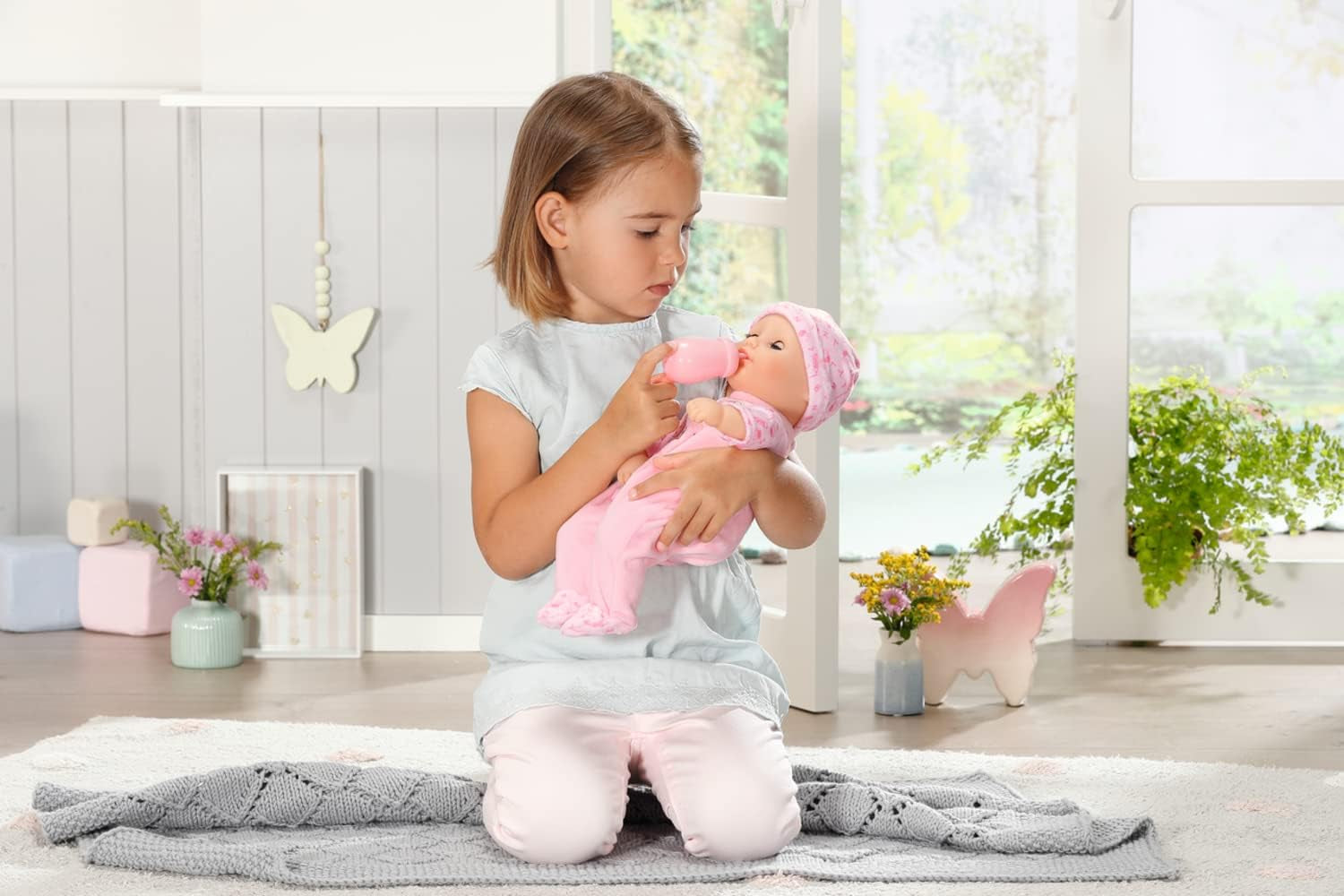 Annabell Poupée douce Little Annabell 36cm, avec corps en tissu et yeux endormis, 36cm, 709870 Zapf Creation