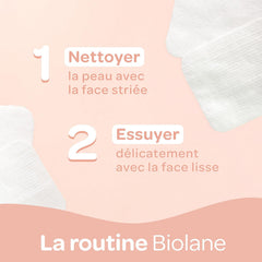 BIOLANE 12 Serviettes Humides Maxi Carrés - Bébés - 100% Bio - 720 Coton - pour peaux sensibles - Change et Toilette - dès la naissance - fabriquées en France