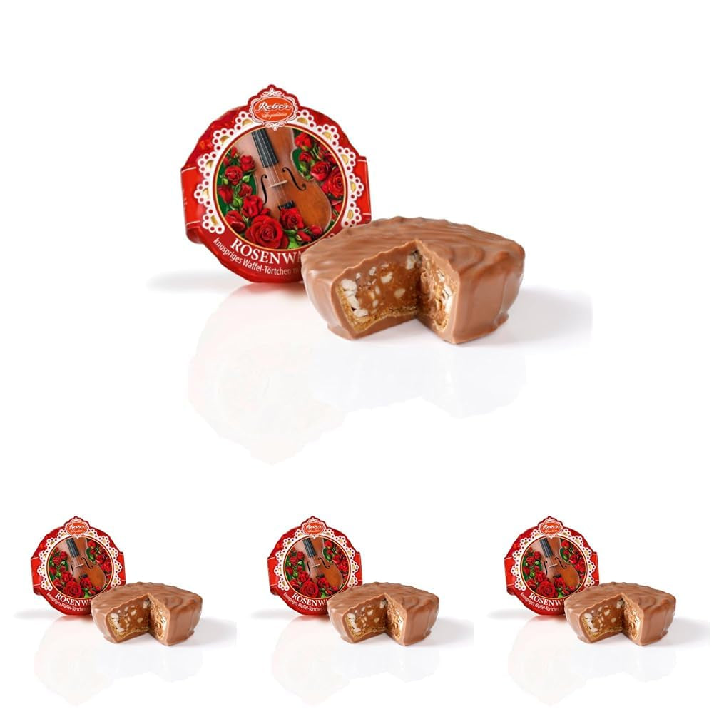 Reber Bites Tarte au Chocolat et aux Truffes, truffes au brandy sur nougat crémeux, enrobées de délicat chocolat au lait alpin, 40g (1 pièce)