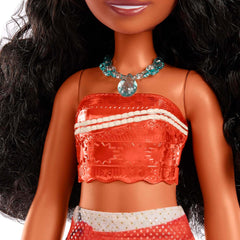 Mattel DISNEY Moana - Poupée mannequin articulée avec tenue pailletée, bandeau et collier amovibles, pour enfants à partir de 3 ans, HPG68