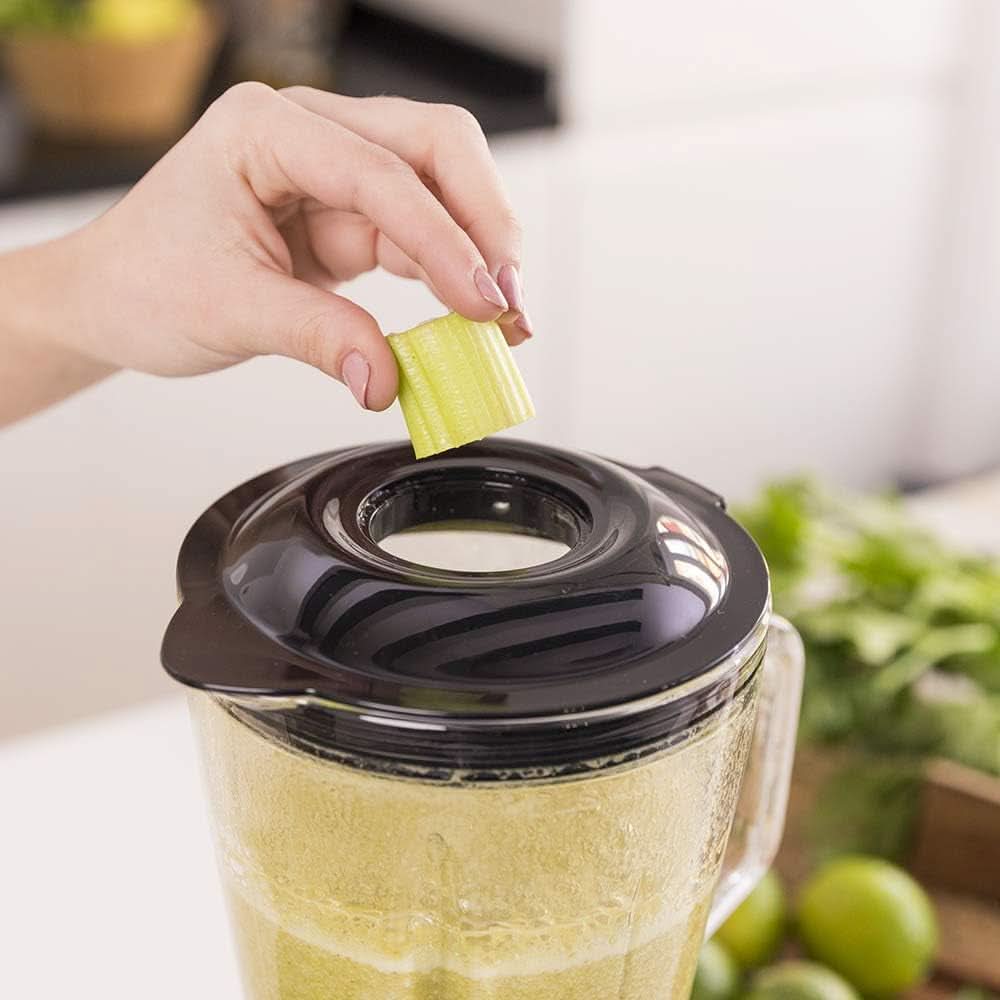 Cecotec Mélangeur Glas Power Schwarz Titan 1000 INOX. 1000 W, Edelstahlgehäuse, 6-Blatt-Blatt Mit Schwarzer Titanbeschichtung, 1,5-L-Glaskrug, 5 Geschwindigkeiten [Energieeffizienzklasse a +] Cuisine Naty Shop