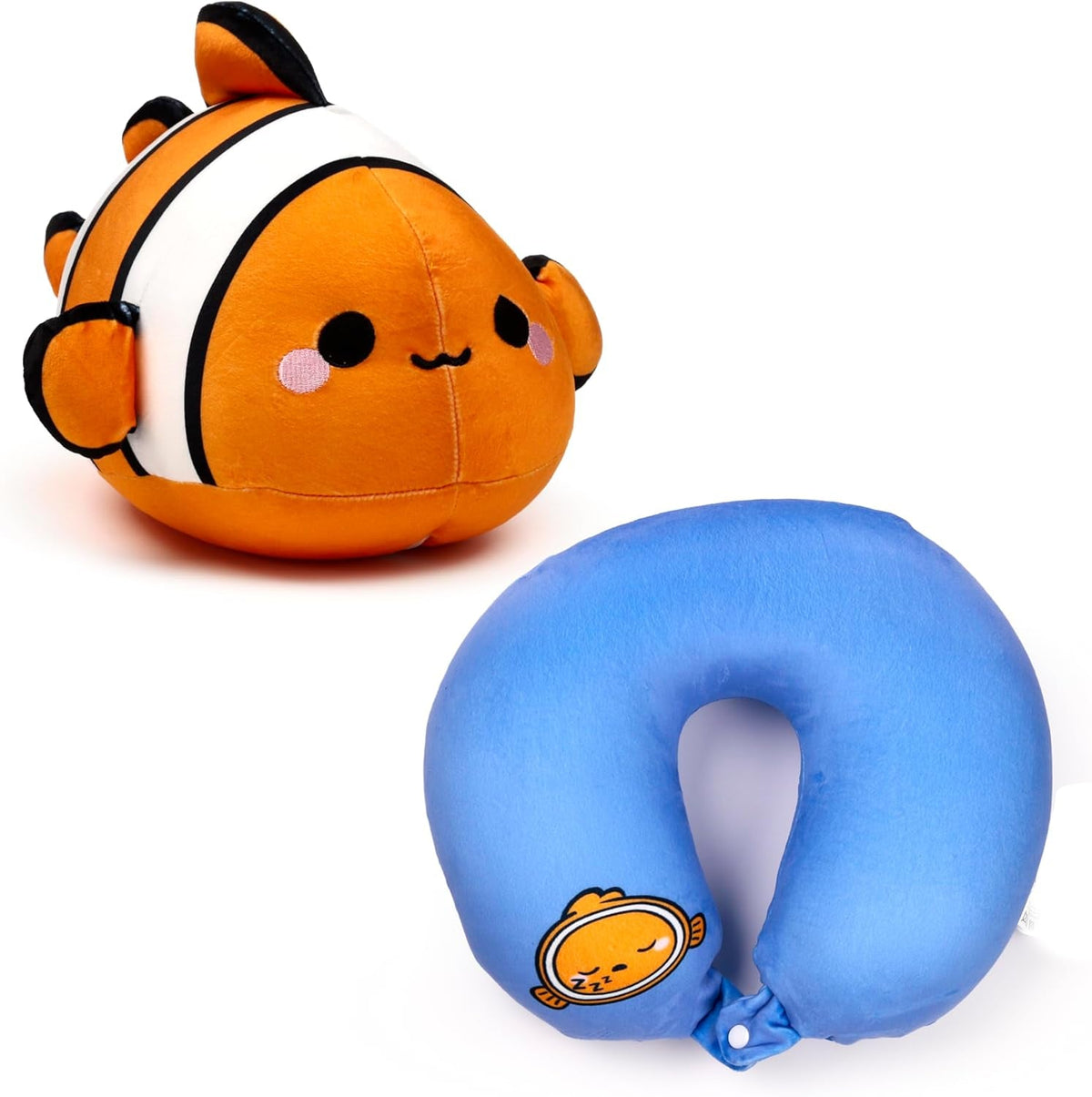 Puckator Swapseazzz Adoramals océan poisson-clown oreiller de voyage et peluche 2 en 1 Oreillers de voyage Naty Shop Default Title
