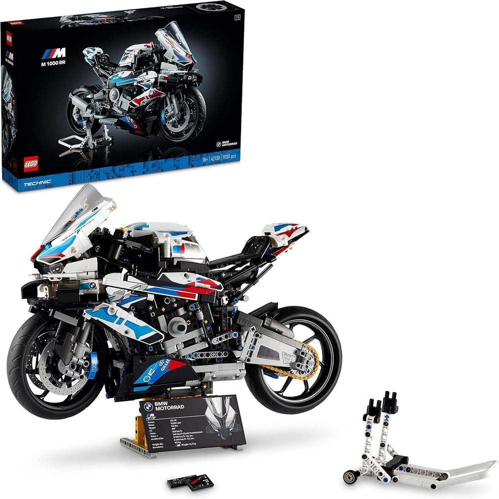 LEGO Technic BMW M 1000 RR Kit de modèle de moto pour adulte comme cadeau artisanal pour hommes et femmes Décoration de maison ou de bureau 42130 Ensembles de construction Besuche den LEGO-Store Single