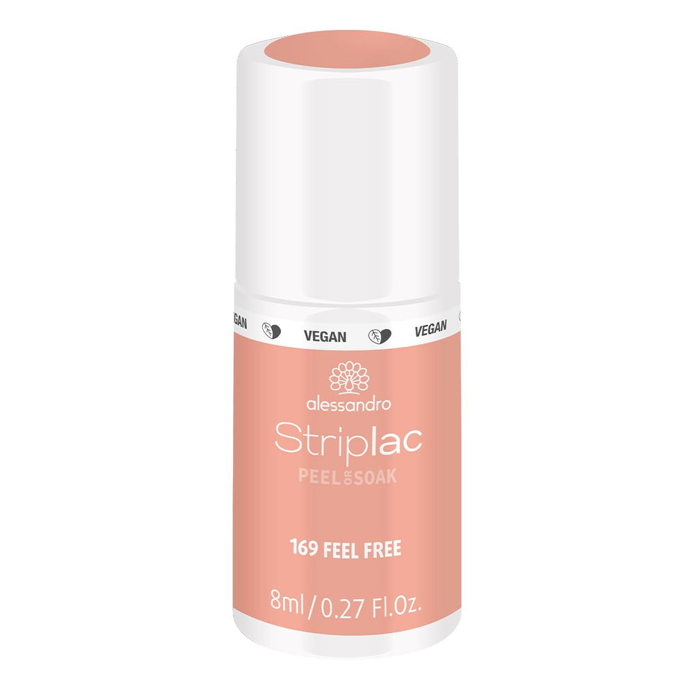 Vernis à ongles UV alessandro Striplac Coral Sunshine – Délicat et longue durée – S'enlève facilement grâce à la technologie de retrait – Vegan et cruelty-free – 8 ml