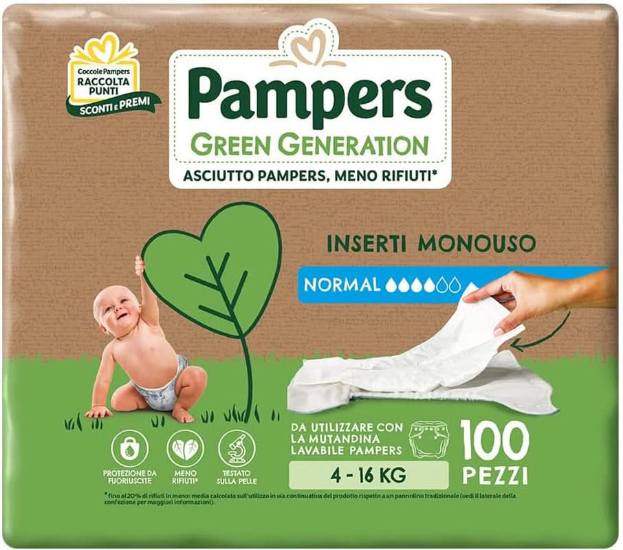 Pampers Green Generation Extra, 4 - 16 kg, blanc, 120 pièces Mère et bébé Naty Shop 100 pièces