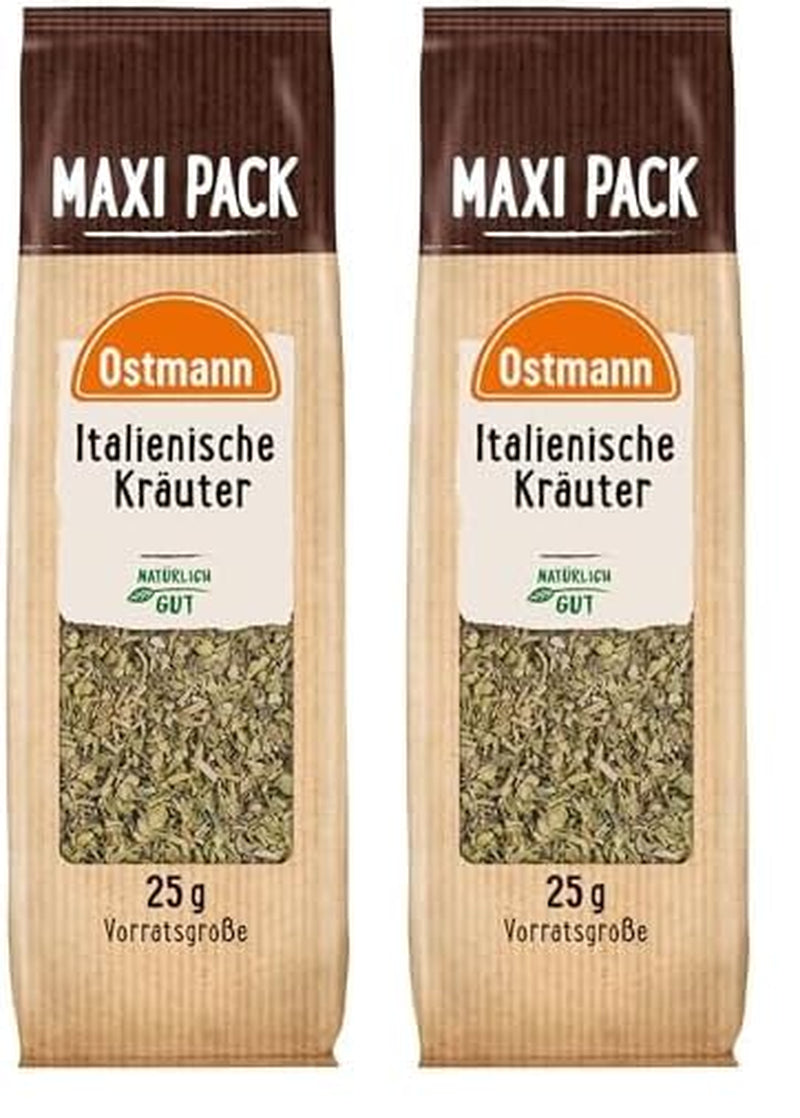 Ostmann Gewürze - Italienische Kräuter gerebelt | Préparation méditerranéenne pour la sauce tomate, les pierres précieuses et les viandes | 25 g dans Vorteilsbeutel