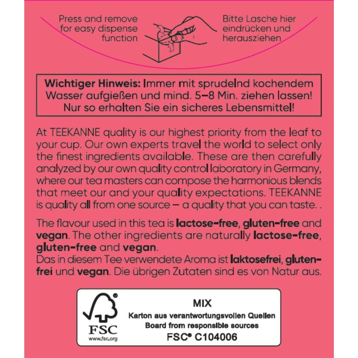 Teekanne Premium Fruit Selection, paquet de 5 (5 x 20 sachets de thé), 5 x 60 g