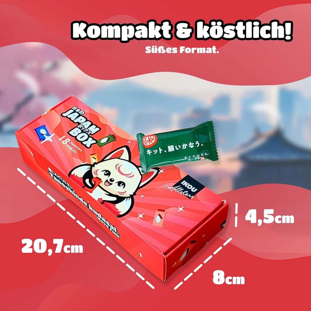 Boîte d'échantillons - 18 Minis KitKat Japon | Boîte d'échantillons de bonbons japonais, idée cadeau de collations japonaises, boîte surprise populaire avec Matcha et d'autres variétés rares.