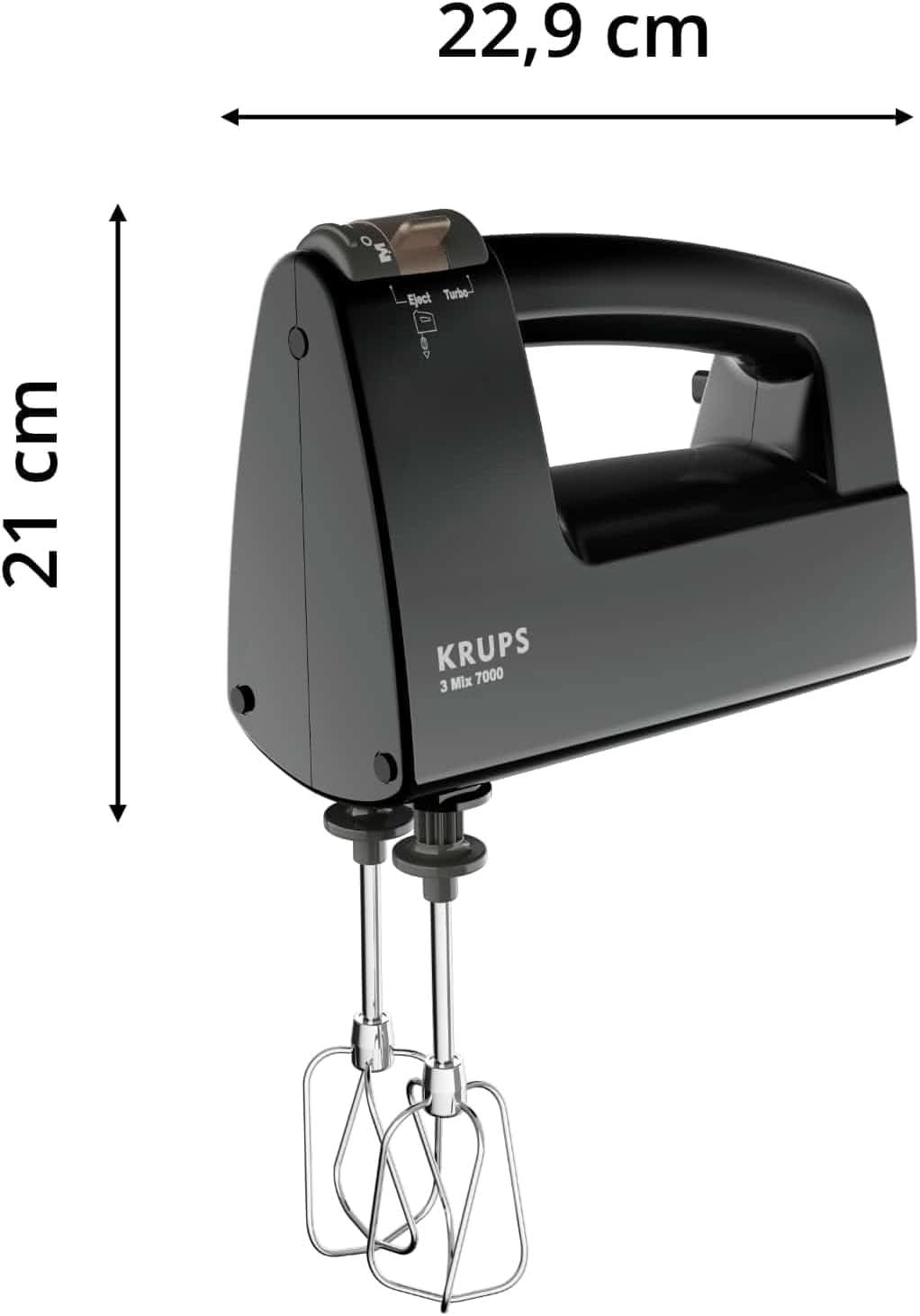 Krups 3Mix 7000 Batteur à main 60 Jahre Special Edition, 500 Watt, Knet- Und Rührhaken Aus Edelstahl, Langes Netzkabel, Zubehörtasche, F6085811, Schwarz/Kupfer Kitchen Naty Shop