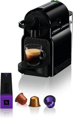 Machine à expresso à capsules Nespresso De'Longhi EN 80.B Inissia, pompe haute pression et fonction d'économie d'énergie, arrêt automatique après 9 minutes, volume de tasse pour expresso et poumon, réservoir d'eau 0,7 l, noir