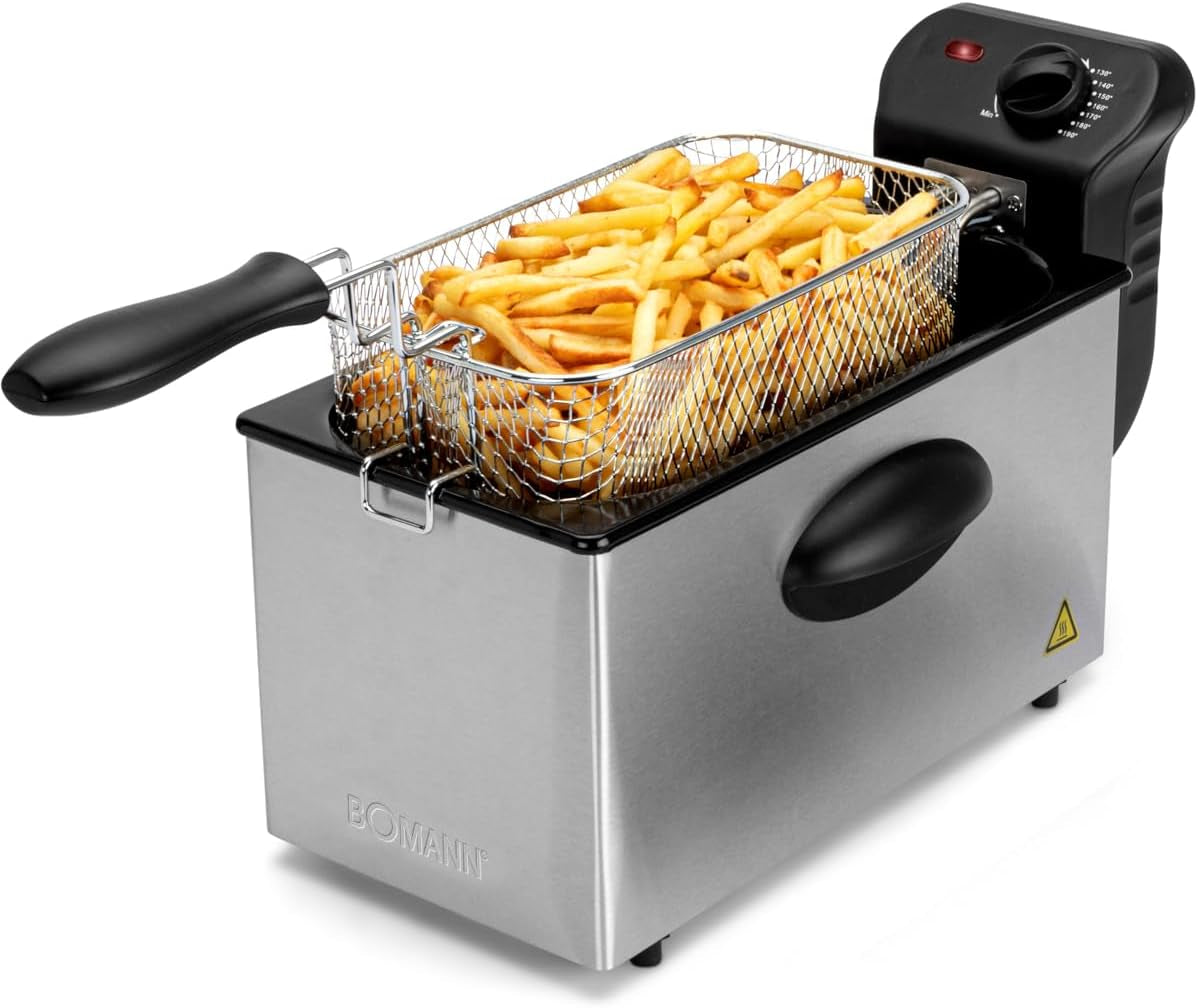 Friteuse à huile Bomann®, capacité 3 L, technologie de zone froide et de vidange, appareils électroménagers 2000 W Naty Shop Default Title