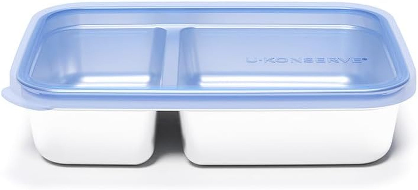 U Konserve - Récipient alimentaire rectangulaire divisé en acier inoxydable avec couvercle en silicone - Bleu sarcelle - 28 oz / 825 ml Boîtes de conservation des aliments Naty Shop Cosmic Blue 28 oz