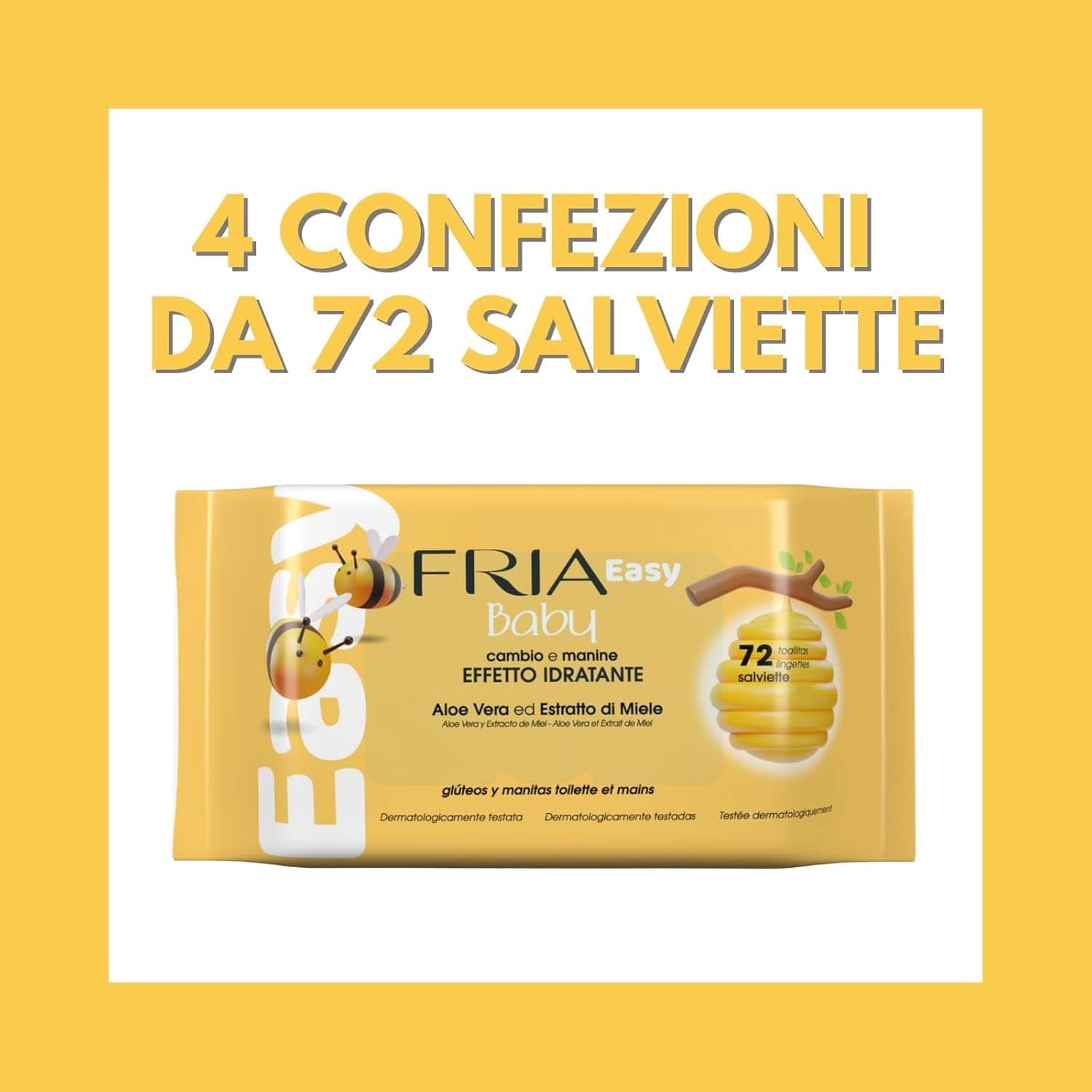 Easy Baby Windelwechseltücher, Mit Aloe Vera Und Honigextrakt Mit Hautbefeuchtender Wirkung, Dermatologisch Getestet, Packung Mit 288 Tüchern Naty Shop