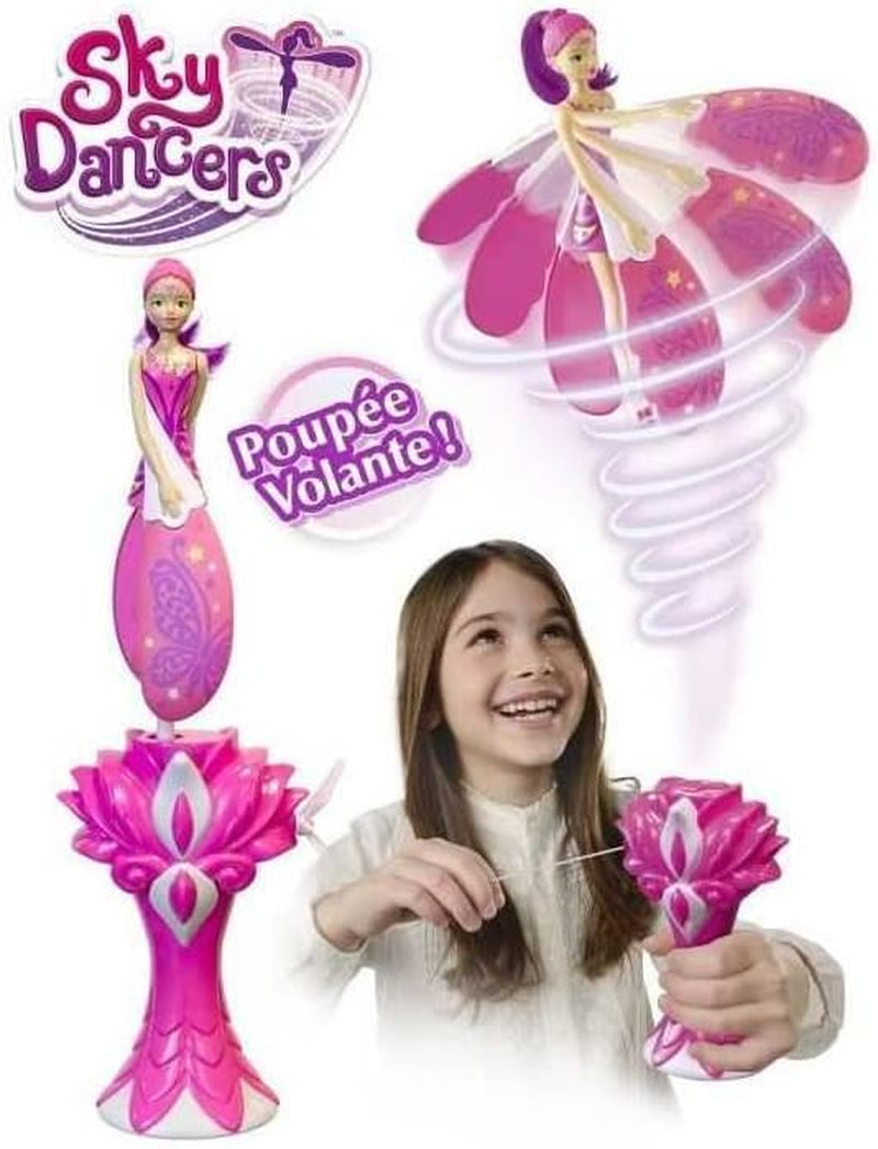 Lansay - Sky Dancers – Pretty Poppy – Poupée magique volante pour enfants à partir de 6 ans – Poupée volante 18 cm – volante avec un lanceur sans batterie – permet à votre enfant de rester – Geschenkidee zum