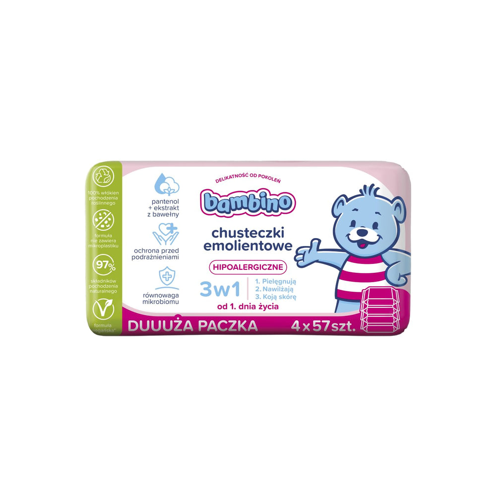 Lingettes 3 en 1 4x57 pcs