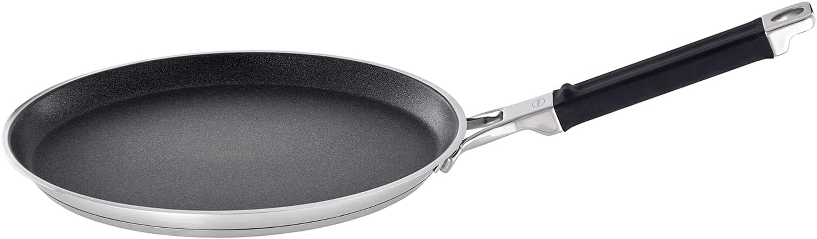 Poêle à crêpes RÖSLE SILENCE PRO, revêtement antiadhésif Proresist premium anti-rayures, inox 18/10, compatible induction Casseroles et poêles Naty Shop Crêpes Pfanne