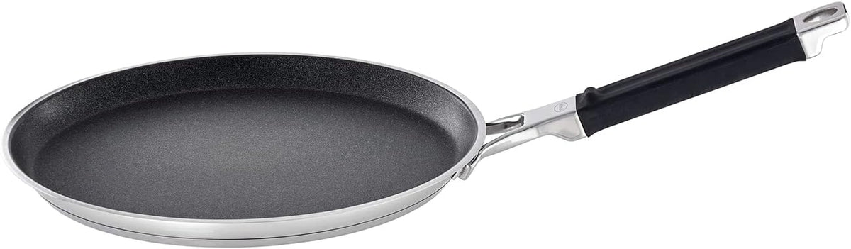 Poêle à crêpes RÖSLE SILENCE PRO, revêtement antiadhésif Proresist premium anti-rayures, inox 18/10, compatible induction Casseroles et poêles Naty Shop Crêpes Pfanne