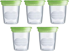 MAM Lot de 5 récipients pour lait et nourriture, en plastique, sans Bpa et Bps Accessoires d'alimentation et d'allaitement Bebe Naty Shop