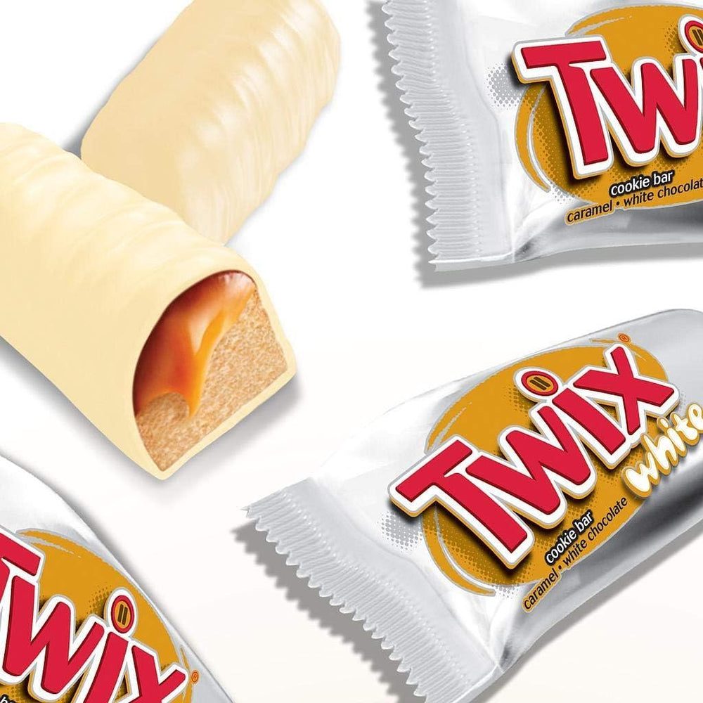 Barres de chocolat blanc Twix | Caramel, Biscuits, Chocolat Blanc | Paquet multiple de chocolat | 5 barres (5 x 46g) (Pack de 5)