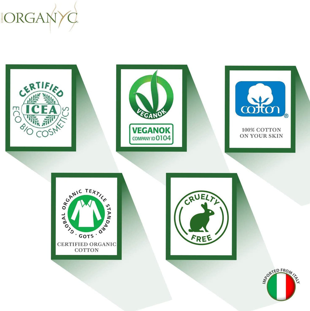 Lingettes intimes Organyc Moist, fabriquées à partir de coton biologique certifié à 100 % - 4 paquets de 20 lingettes (80 lingettes au total)