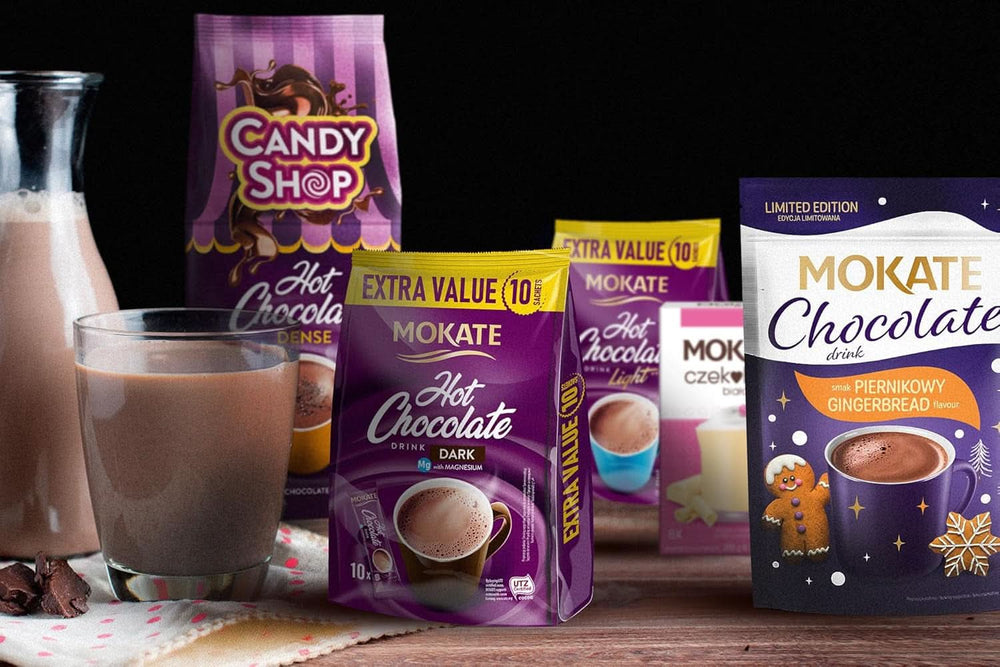 MOKATE® Chocolat chaud noir - 1 paquet 180 grammes - 10 sachets Cacao et Chocolat Chaud Naty Shop