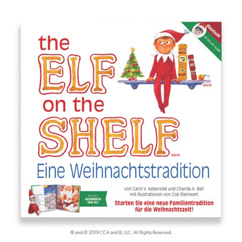 The Elf on the Shelf® Eine Weihnachtstradition | Junge mit Blauen Augen | inkl. zauberhaft illustriertem Buch, Erinnerungsbox & offizieller Adoptionsurkunde