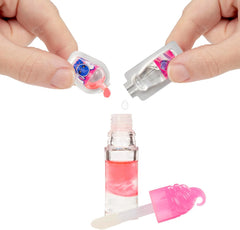 Yummiland Lip Gloss Doll - Roxie Crystal Candy - Y compris un kit de brillant à lèvres DIY, Geeignet für Kinder ab 4 Jahren, Rosa, série 2