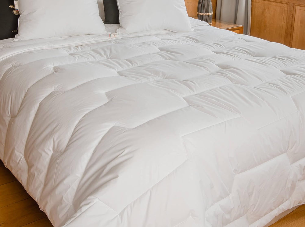 Couette 240 X 220 Cm | Coton biologique et laine mérinos | Chaud Lavable en machine à 30 °C Couettes et couettes Naty Shop
