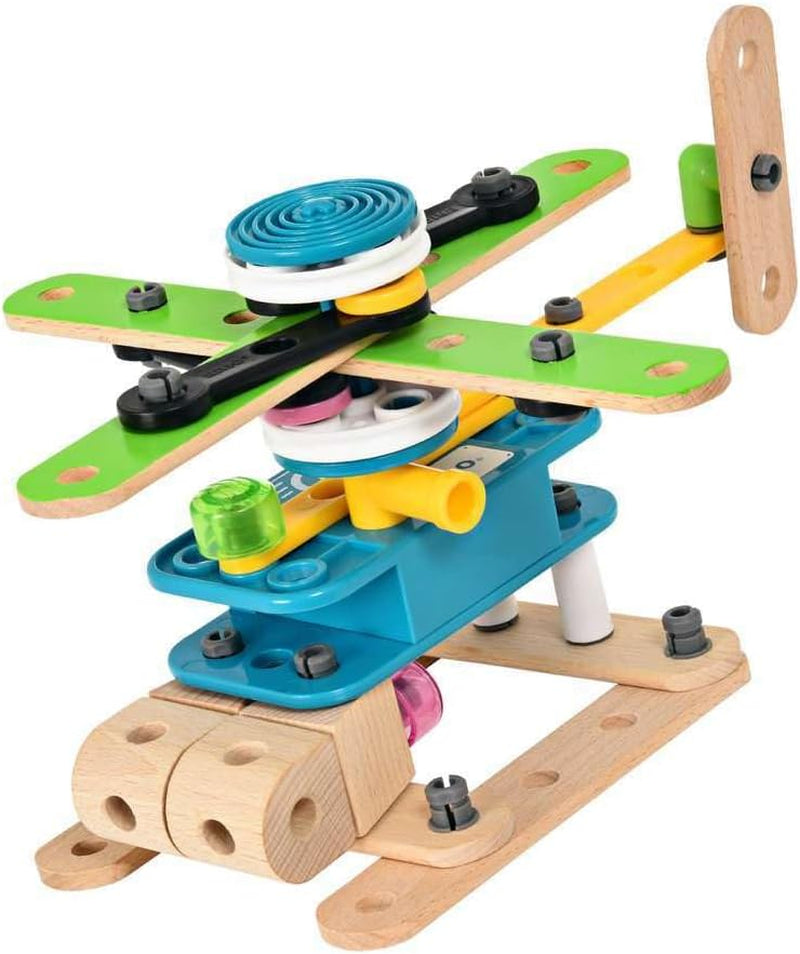 BRIO Builder 34591 Motor-Konstruktionsset 120 TLG. - Set mit Motor zum Konstruieren von Hubschraubern, Autos und beweglichen Objekten Builder Konstruktionssystem - Für Kinder ab 3 Jahren