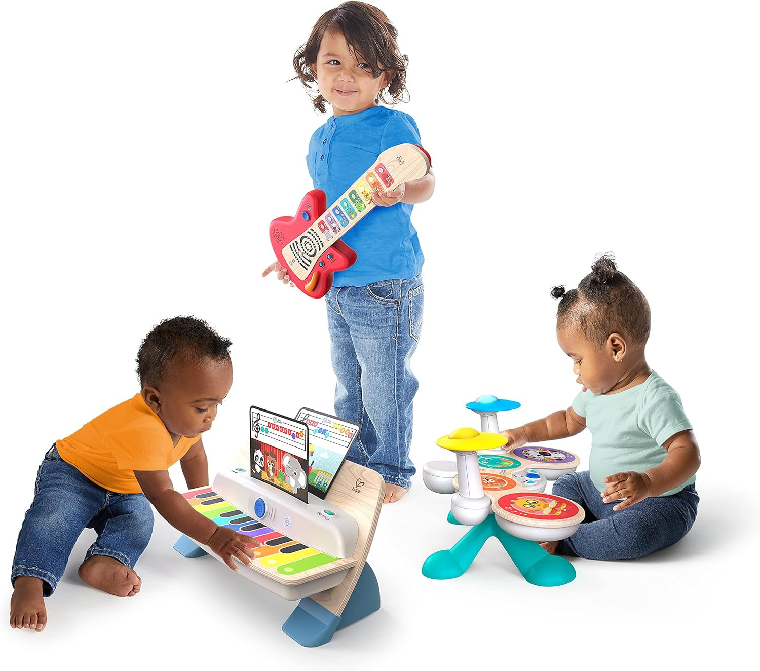 Baby Einstein, Together in Tune, Connected Magic Touch, tobe din lemn, instrumente muzicale, 4 moduri de joc și 10 melodii, control volum, jucărie din lemn pentru copii, de la 12 luni Jucarii Bebe Naty Shop