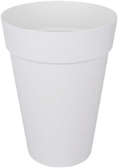 elho Loft Urban Round Tall 35 - Ghiveci de flori pentru exterior - Ø 33,5 x H 45,3 cm - Alb/Alb